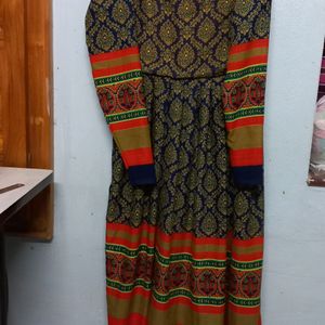 chudi hands kurti blue