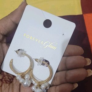 Pearl Hoop Earings by Forever Glam Pantaloons