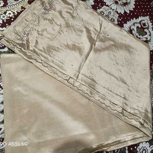 Satin Jari Work Women Saree