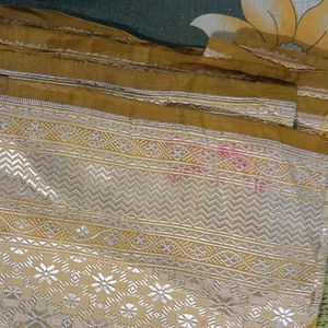 Pure Silver Jari Tissue Banarsi Saree