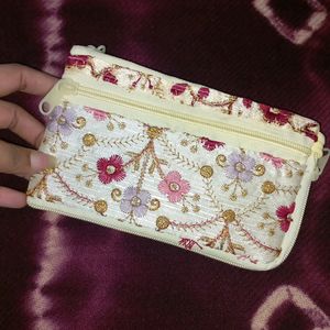 EMBROIDED MULTI COLOUR Fancy PURSE