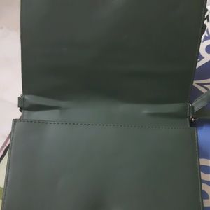 Green Sling Bag One Time Userd Only