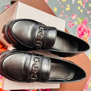 Korean Chunky Black Shoes