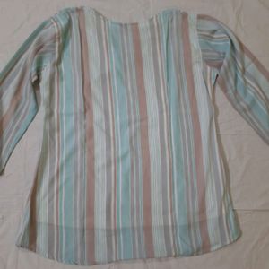 Women Striped Oversuzed Top