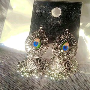 New Silver Oxidised jumka Earrings BUY 1 GET FREE