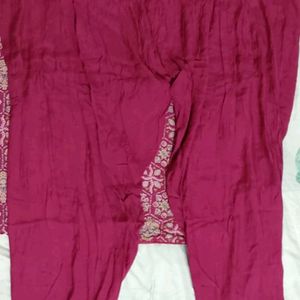 Magenta Colour Pathani Kurta