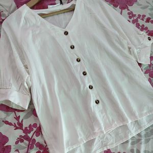 Solid Buttondown Shirt for Women