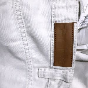 Bershka White Denim Cargo