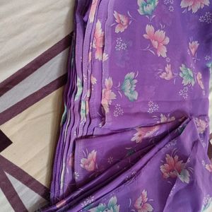 Daily Wear Purple Colour Saree