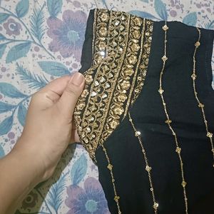 Golden Work Black Kurta