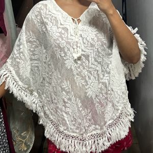 Free Size Net Transparent Shrug/overcoat