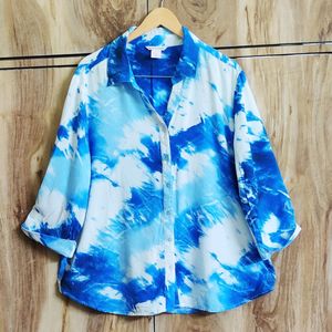 Blue Shaded Shirt Size-44