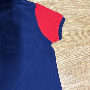 Collar T-shirt For Kids - Blue