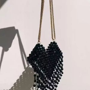 Heart Shape Beads Bag For Party And Weeding