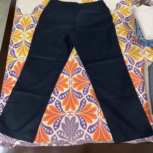 Straight Fit Mid Rise Wrinkle Free Pants