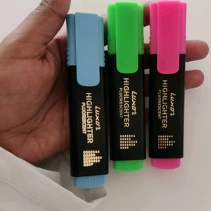 Highlighters In Fluorescent Colours