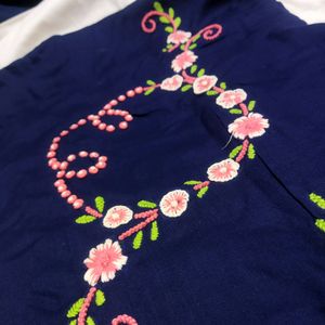 Hand Embroidery Top And Dupatta Unstich