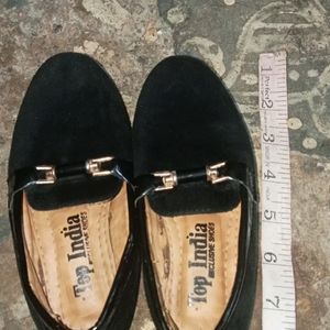 Velvet Black Shoes for Boys