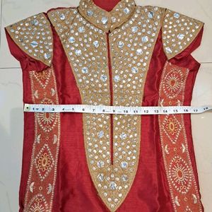 Mirror Silk Kurta Set Embroidery Work