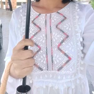 White Short Kurti