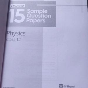 Class 12th, Arihant Physics Sample Paper