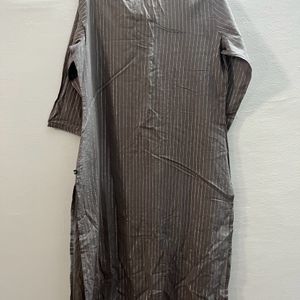 Grey Silver Stripped Kurti