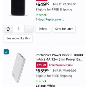 Power Bank Portronics 2