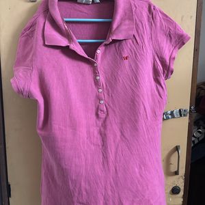 Pink Polo T Shirt