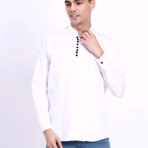 Trendy Short white kurta for boys