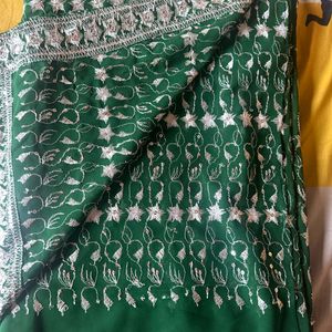 Green Color Fancy Saree