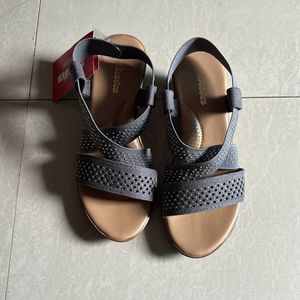 Bata Women Wedges Grey Colour Size UK3