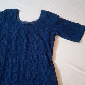 Blue Chicken Karo Kurti Beautiful