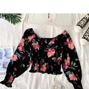 Just 150/-. Black Floral Top ✨