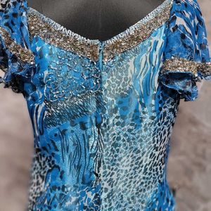 Turquoise Glass Beaded Dress