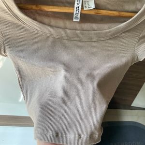 H&M Ribbed Cropped Top