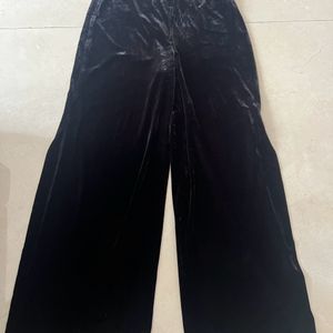 Velvet Slit Cut Trousers