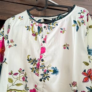 Floral print tunic kurta