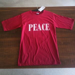 Stylish Red Cotton T-shirt for Men and Women