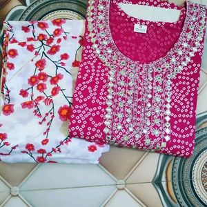 Pink Colour Kurta Set