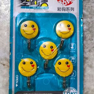 Smile Wall Hook NOS ( Pack Of 5 ) Free Delivery 😇