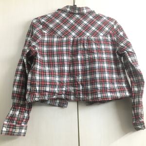 Cropped Flannel Women Shirt