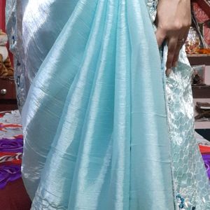 Sky Blue Saree 🔥🔥