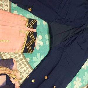 Pink And Nevy Blue Suit Set