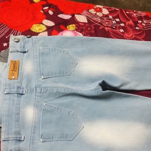 Super Denim Quality Dungaree In Sky Blue Colour