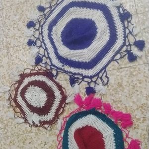 3 Woolen  Round Shap Handkerchief