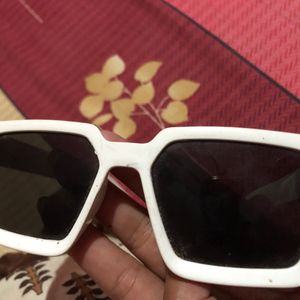 Trendy Black And White Sunglasses