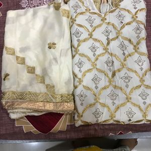 Full Zari Work Dupatta And Kurti