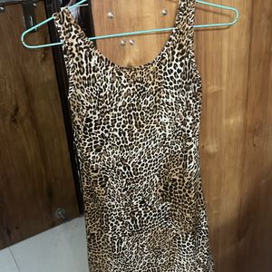 Mini Party Wear Jaguar Print Dress