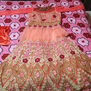 Beautiful Ethnic Partywear Gown With Dupatta