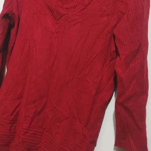 Red Winter Top For Girl Or Woman 36 Bust